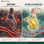 Vertiva Balance™ — Fones de Terapia com Luz Vermelha